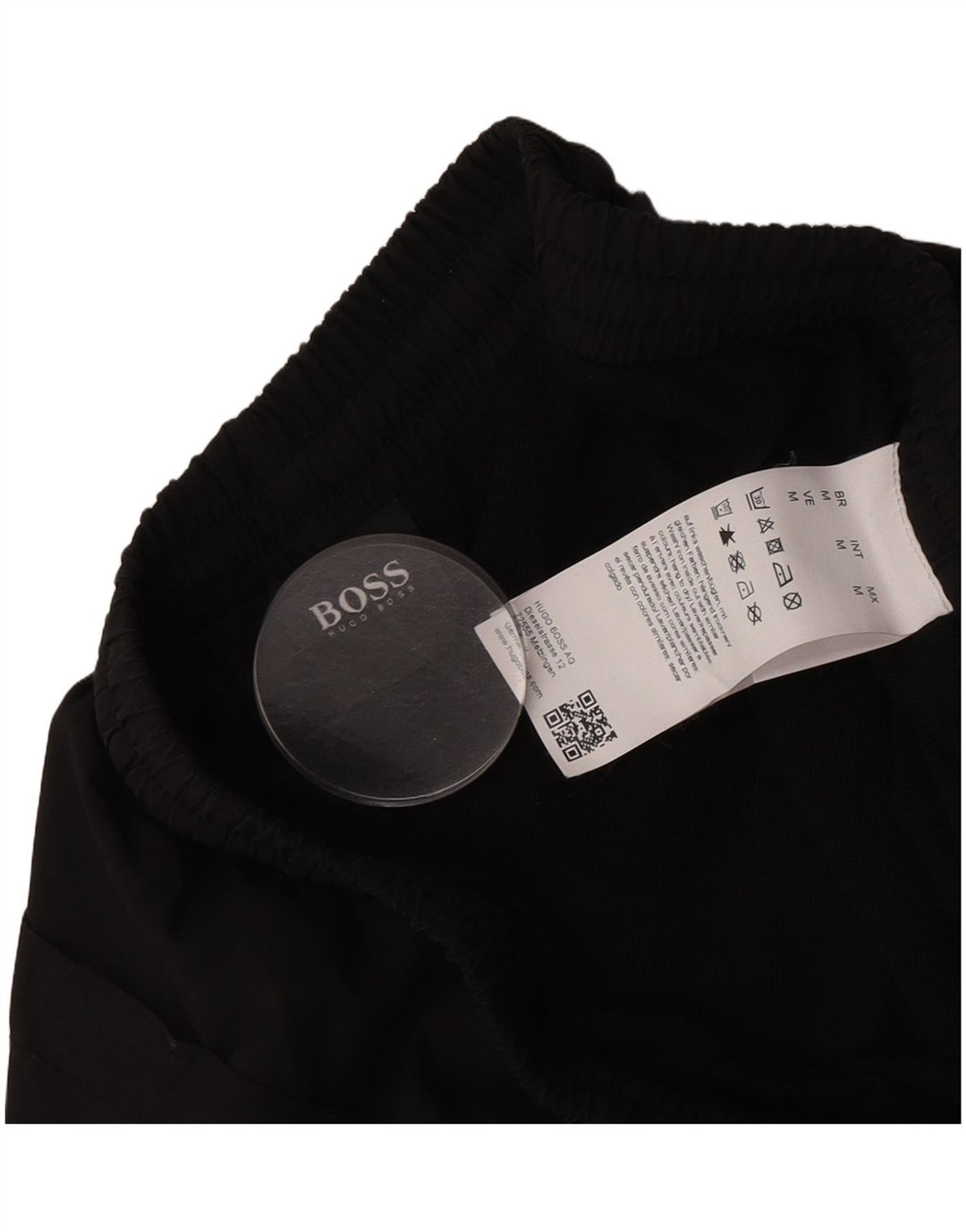 Pantaloni scurți de înot Hugo Boss pentru bărbați, poliester mediu negru