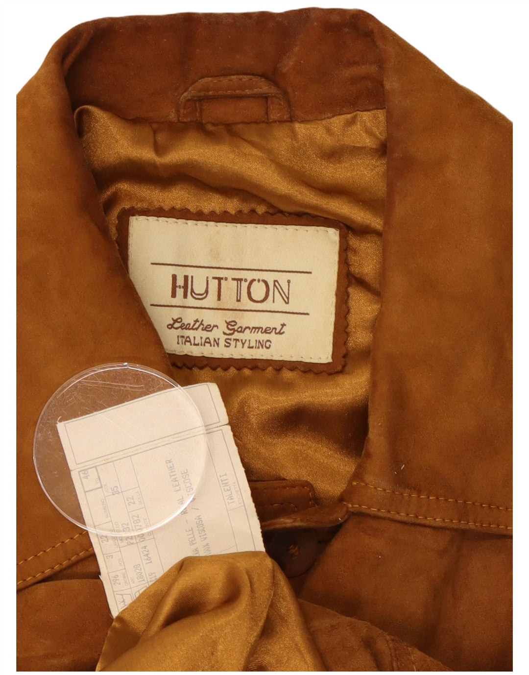 Jacheta de piele intoarsa pentru barbati vintage IT 46 Mica maro clasica din piele