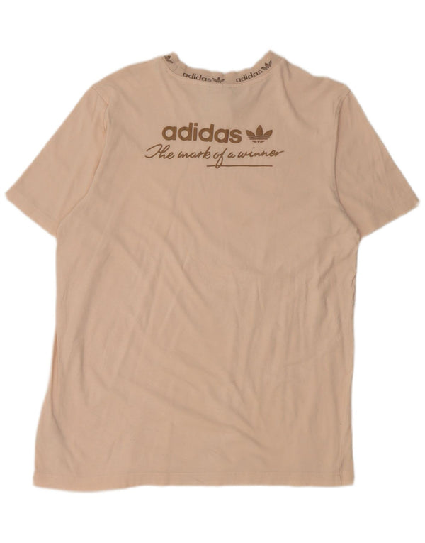 Tricou grafic pentru bărbați Adidas Top Mediu Bej Bumbac