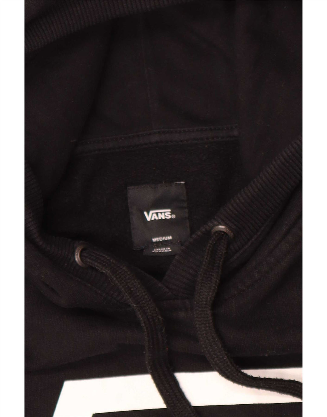 Vans Pulover cu glugă grafic pentru bărbați, mediu negru