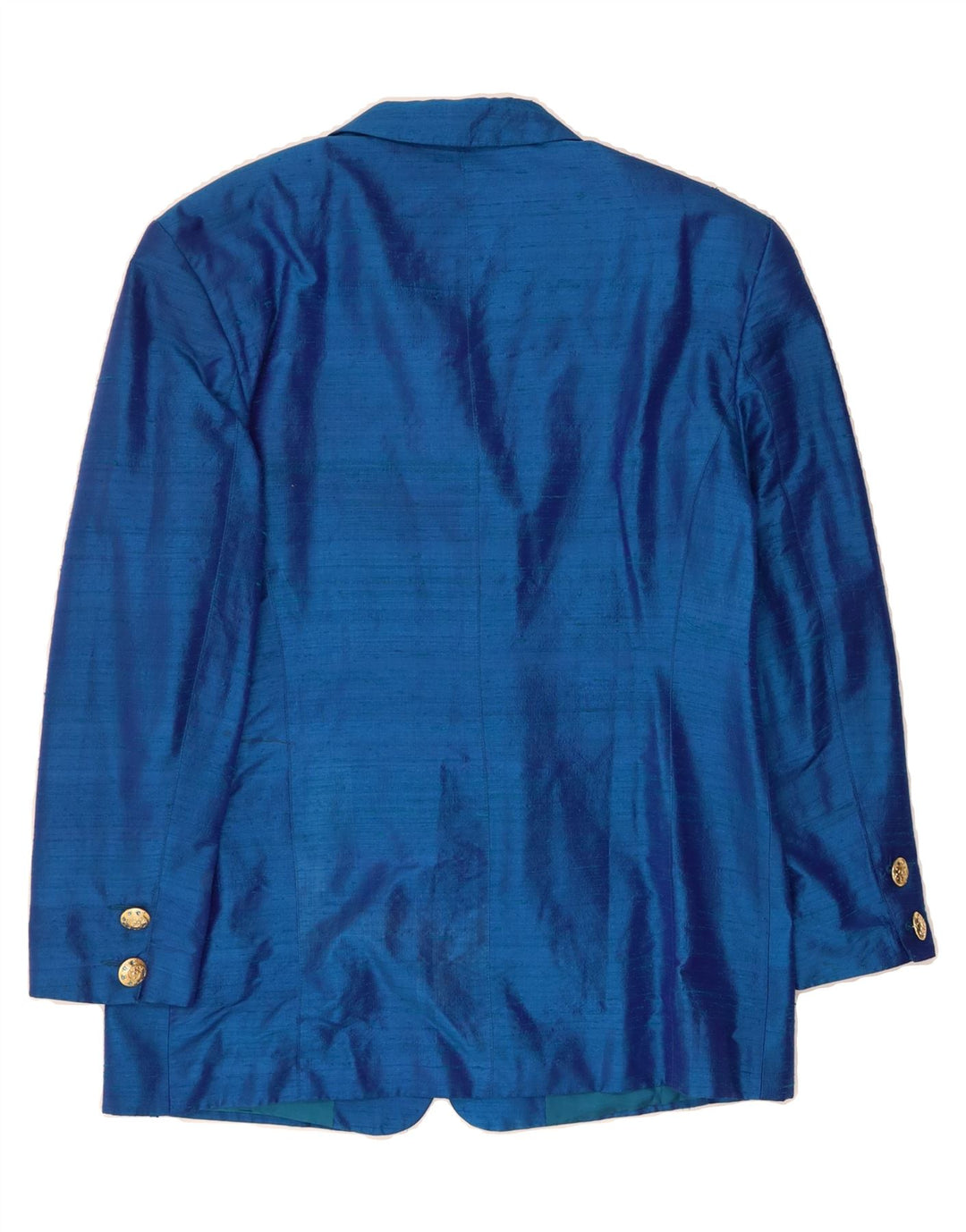 MONDI Womens 2 Button Blazer Jacket EU 40 Medium Blue Silk Vintage Mondi and Second-Hand Mondi from Messina Hembry 