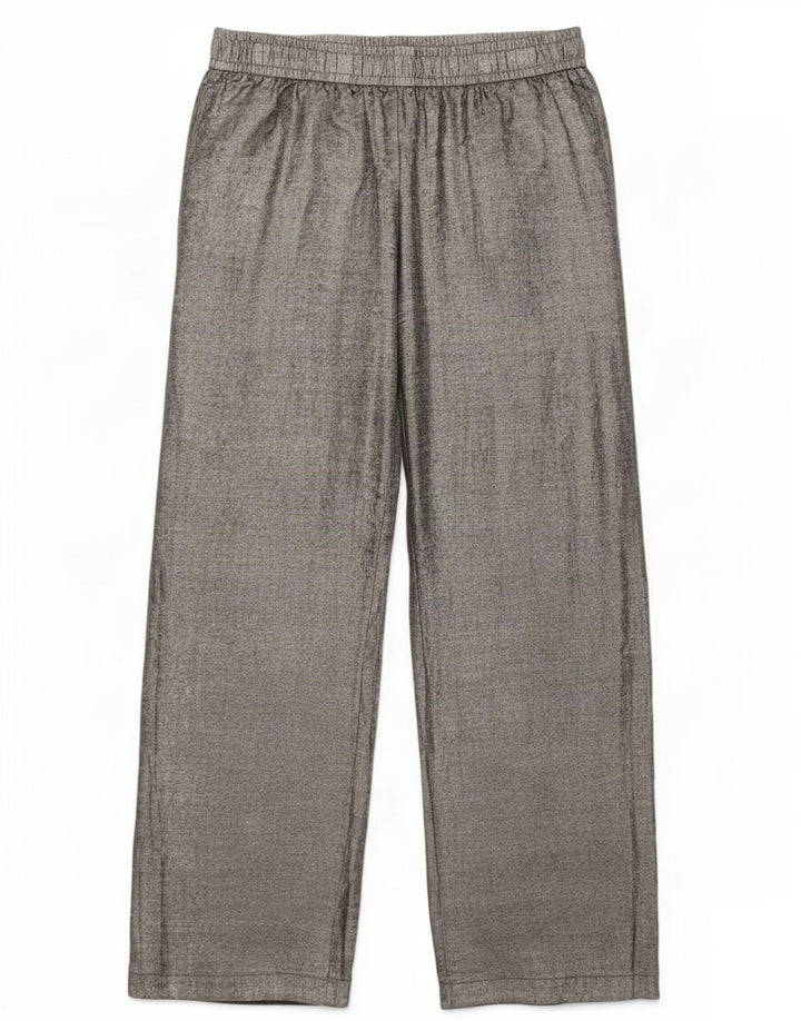 Pantaloni largi pentru femei Zara L30 L31 Poliester argintiu