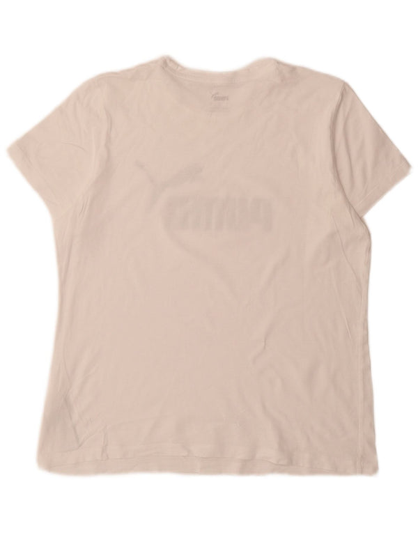 Tricou cu grafic Puma pentru femei Top UK 16 Large White Bumbac