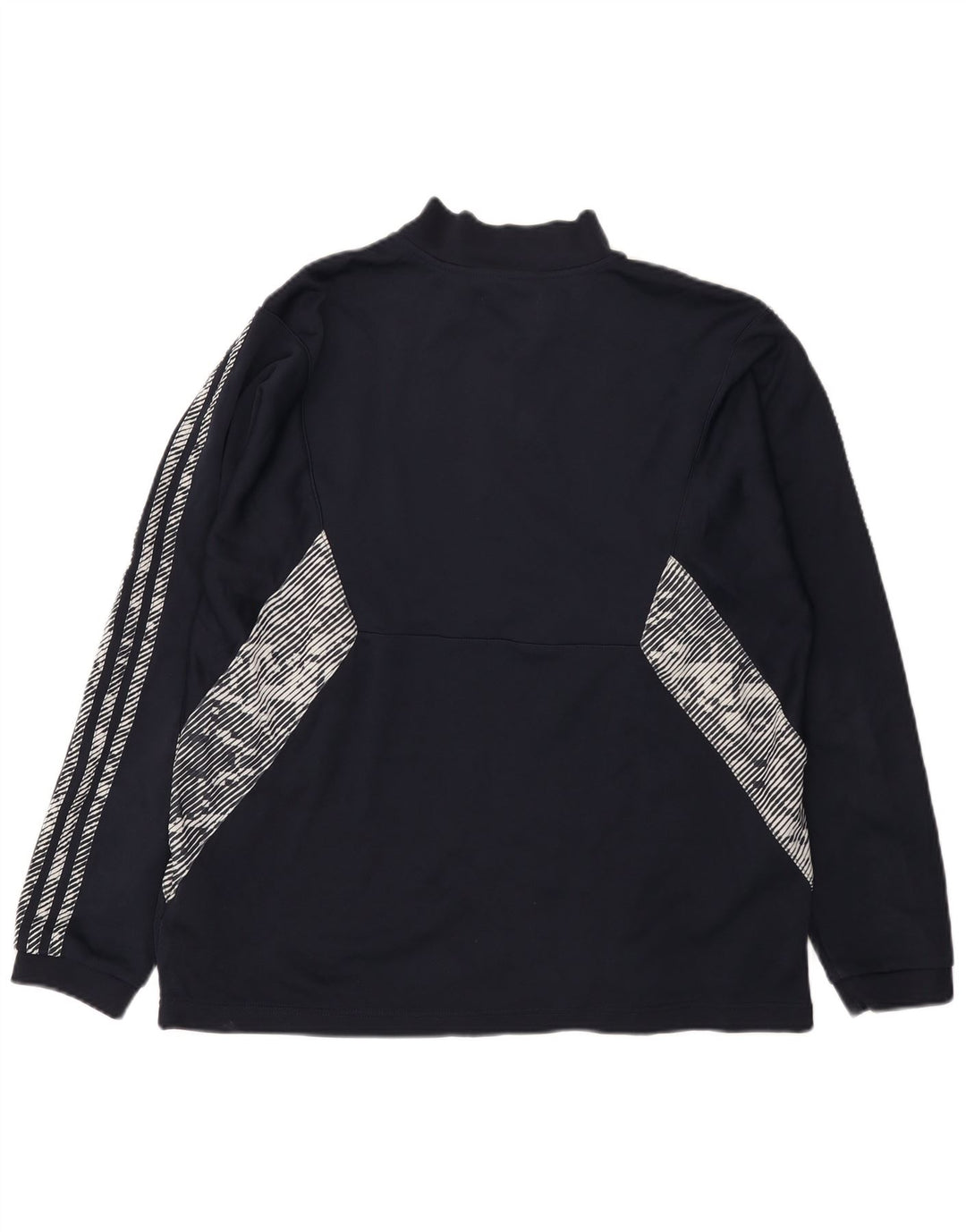Hanorac pentru bărbați Adidas, cu fermoar, cu gât, Jumper mare, albastru bleumarin, color block