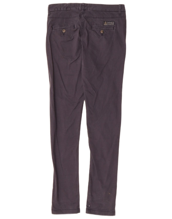 SUPERDRY Pantaloni chino skinny pentru femei XS W25 L30 bumbac bleumarin