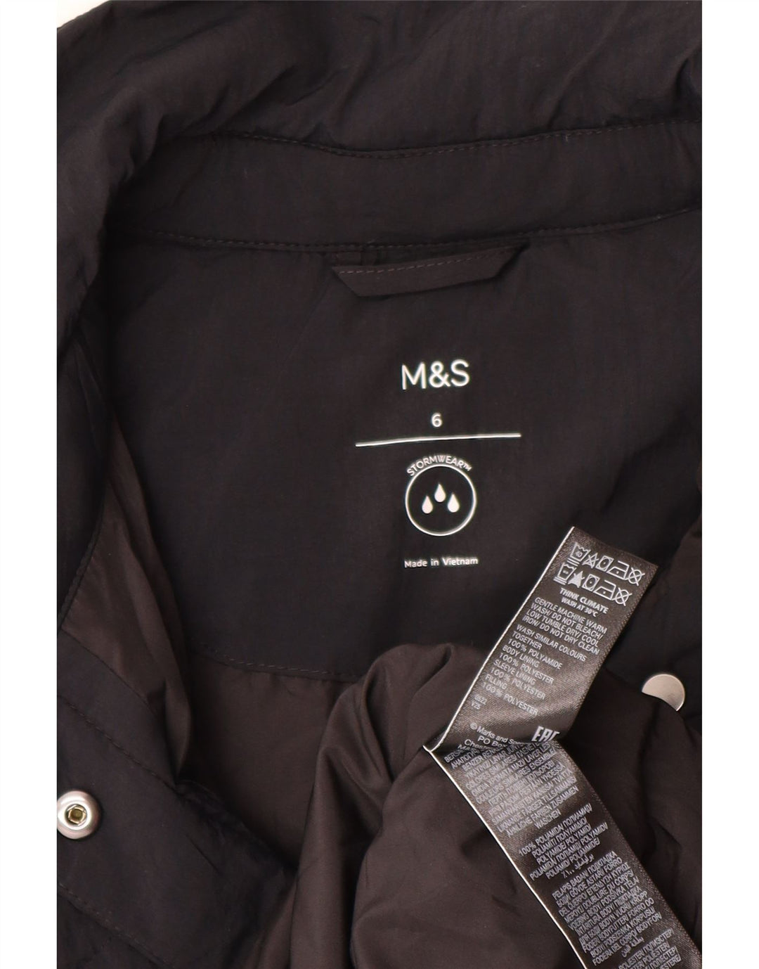 Palton capitonat supradimensionat pentru femei Marks & Spencer UK 6 XS Negru