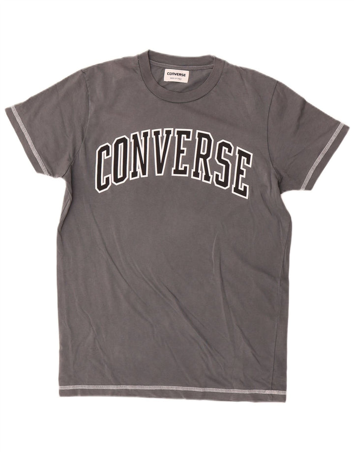 Tricou grafic Converse pentru bărbați Top mic, gri, bumbac