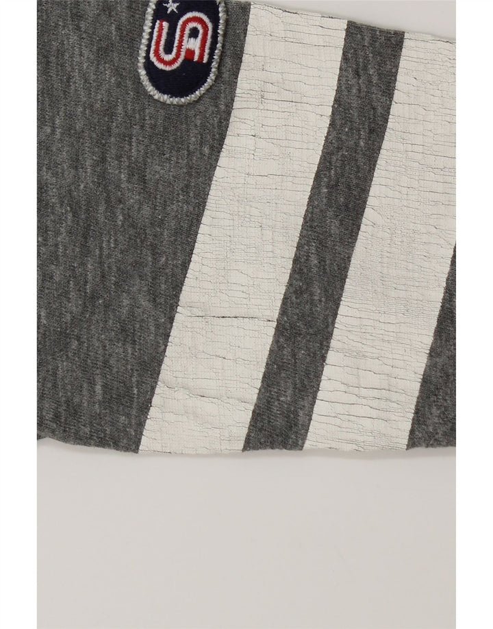 Top grafic Superdry pentru femei cu mâneci 3/4 UK 14, bumbac gri mediu