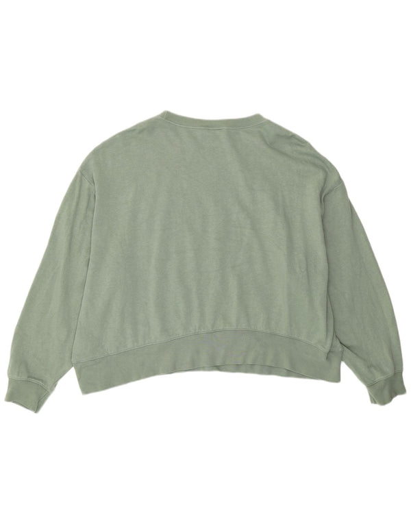 Pulover supradimensionat cu grafic Nike pentru femei UK 20 2XL Bumbac verde