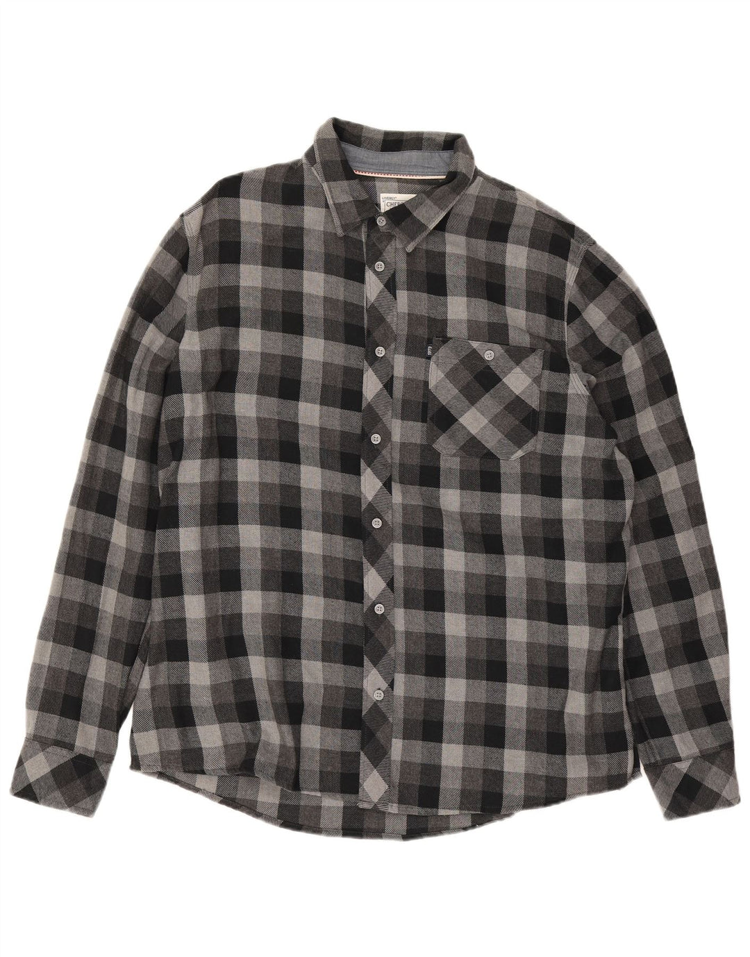 Cămașă de flanel pentru bărbați Cherokee 2XL, bumbac cu carouri gri