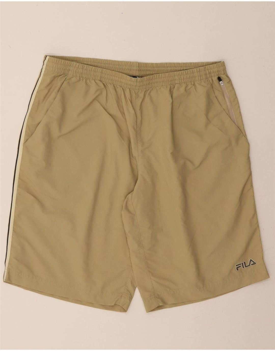 FILA Mens Sport Shorts 2XL Beige Polyamide Vintage Fila and Second-Hand Fila from Messina Hembry 