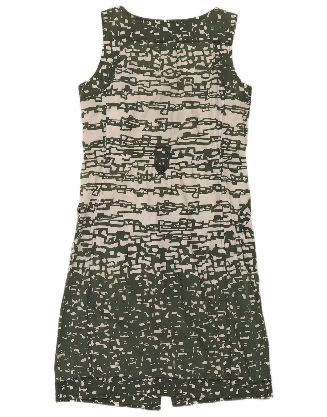 MARELLA Rochie cămașă fără mâneci pentru femei UK 12 Medium Green Geometric