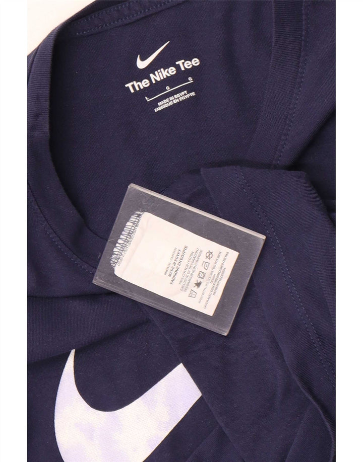 Tricou grafic Nike pentru bărbați Top mare din bumbac bleumarin