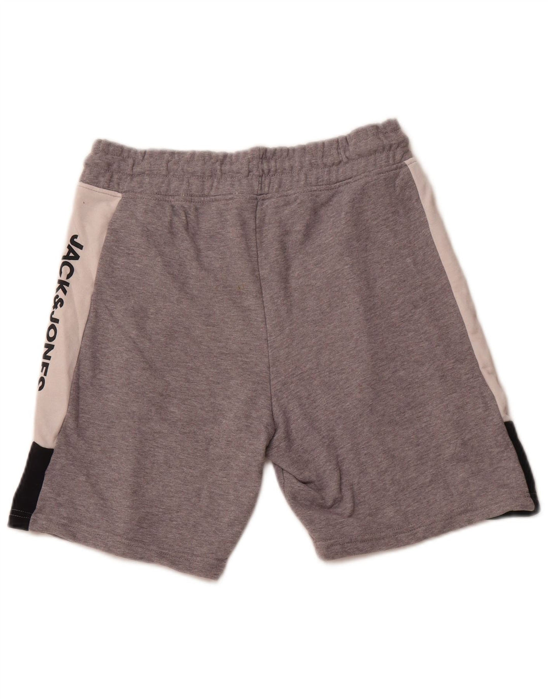 Pantaloni scurti sport grafic JACK & JONES pentru bărbați, bumbac color bloc, gri mici