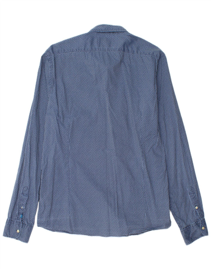 Cămașă subțire pentru bărbați Scotch & Soda, mare, albastru, geometric din bumbac