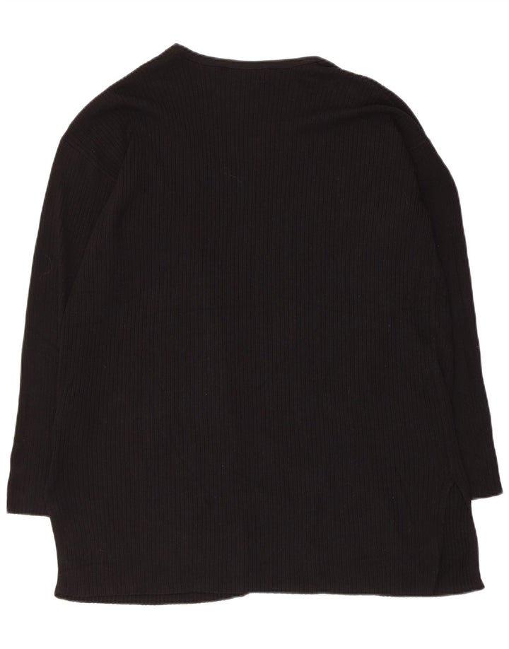 Pulover cardigan deschis pentru femei Marks & Spencer UK 14 Medium Black Viscose