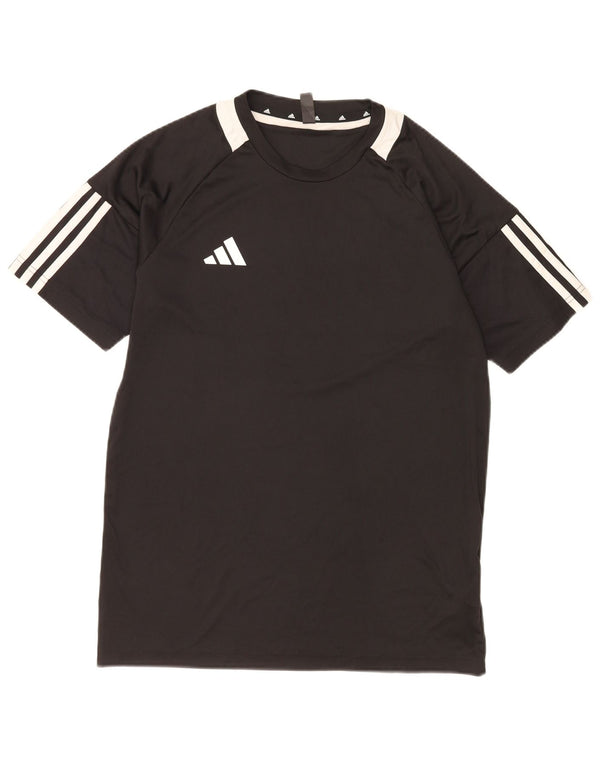 Tricou pentru bărbați Adidas Aeroready Top mic, negru, poliester color bloc