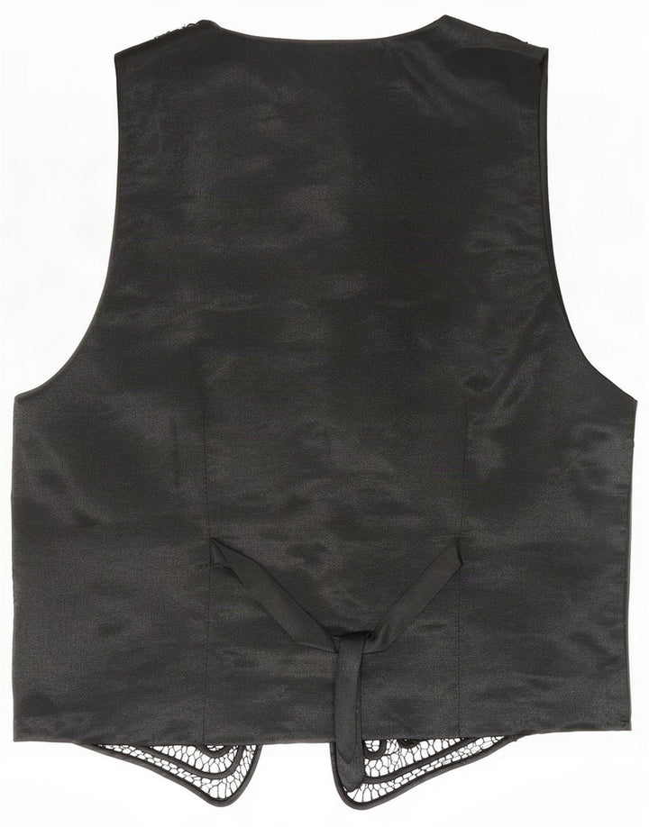 Vintage Womens Abstract Pattern Vesta UK 12 Medium Black