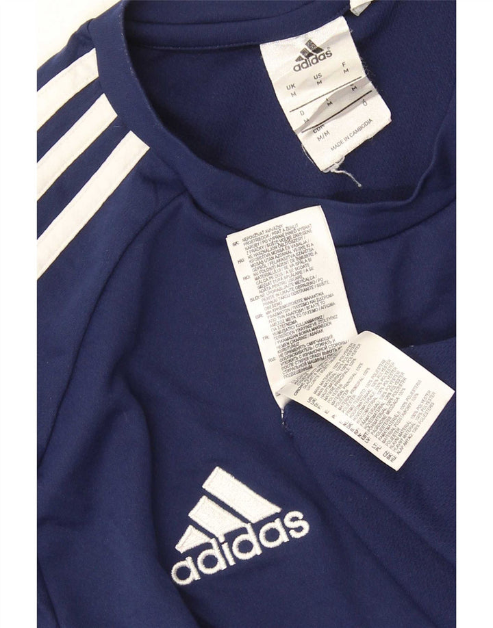 Tricou Adidas Climalite pentru bărbați Top Mediu Bleumarin Poliester Colorblock
