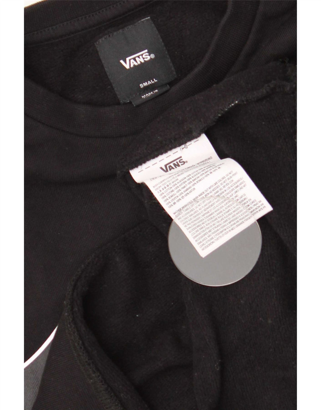 Hanorac grafic Vans pentru baieti Pulover 8-9 ani mic bumbac negru