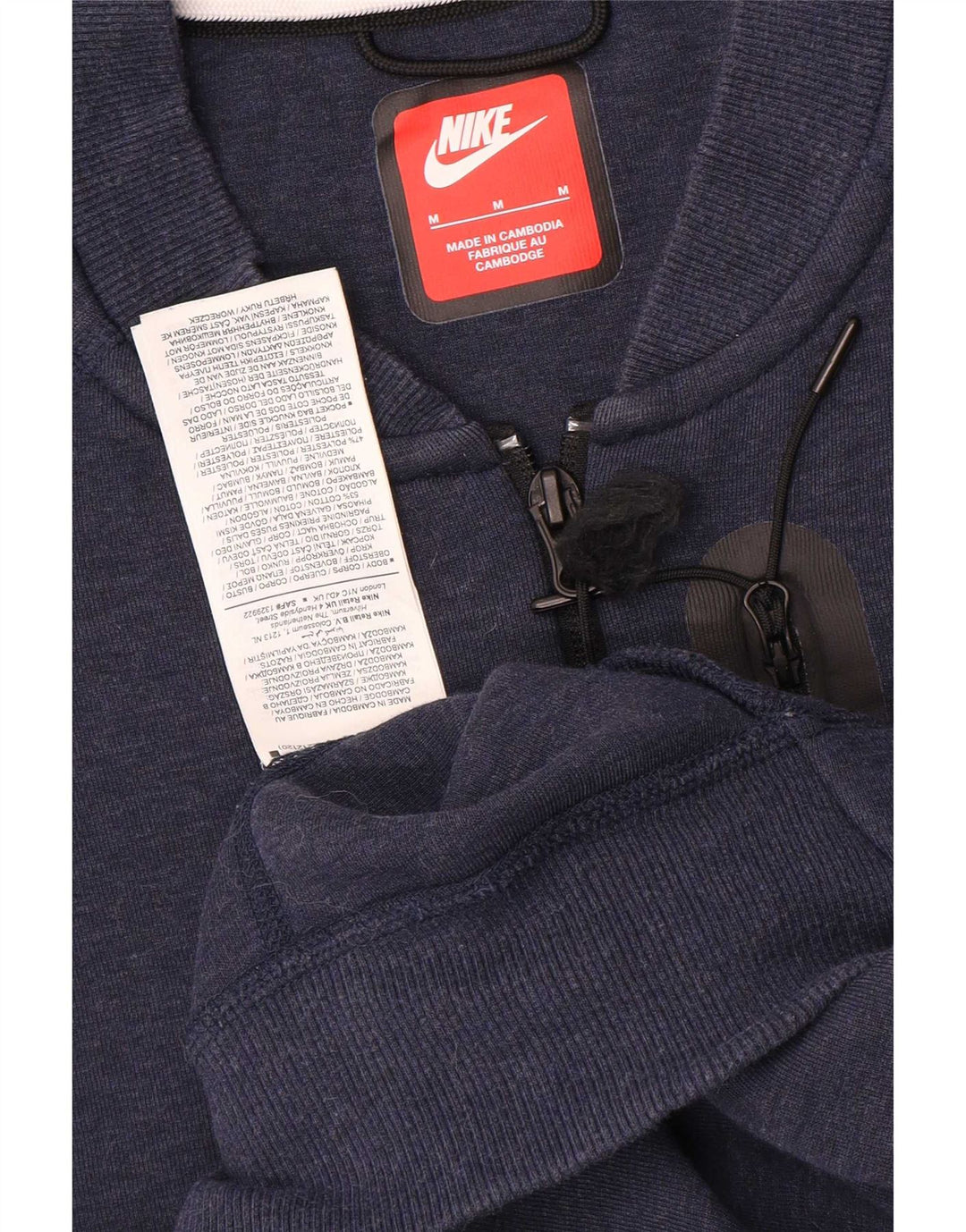 Jachetă de trening Nike pentru bărbați, bumbac mediu, albastru bleumarin