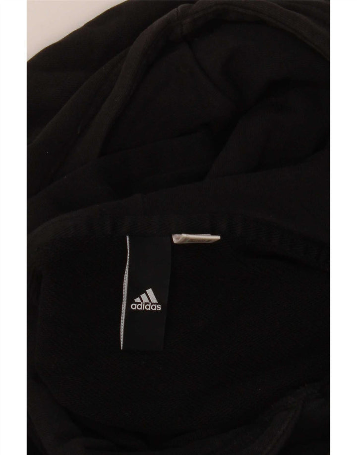 Pulover cu glugă grafic pentru bărbați Adidas, mediu negru