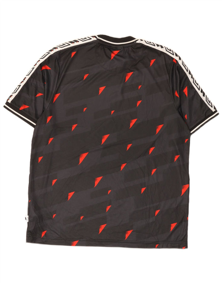 Tricou grafic pentru bărbați Umbro Top mare poliester geometric negru