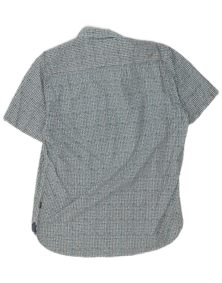 Camel Active pentru bărbați, cu mânecă scurtă, slim fit, mare, bumbac cu pete albastre