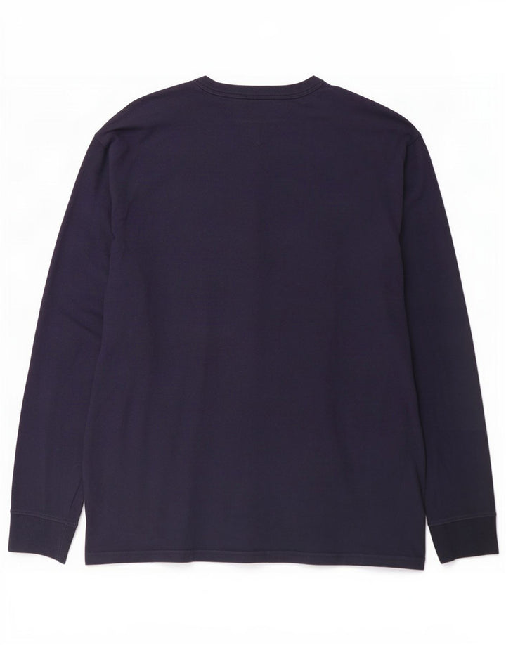 Tommy Hilfiger Bărbați Regular Fit Top grafic cu mânecă lungă, mare, bleumarin