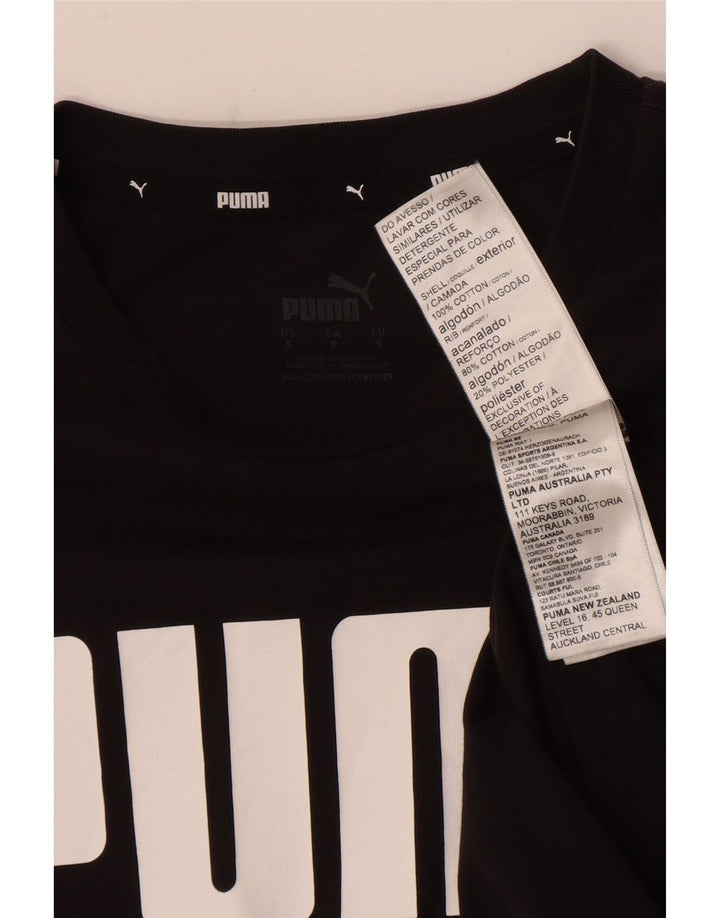 Tricou grafic Puma pentru bărbați Top mic bumbac negru