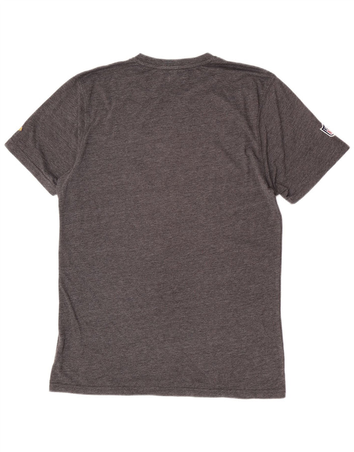 Tricou grafic pentru bărbați New Era Top mare din bumbac gri