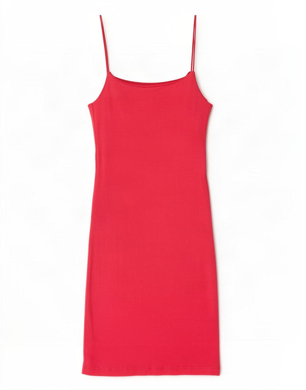 Zara Womens Slip Dress UK 8 Small Pink Cotton