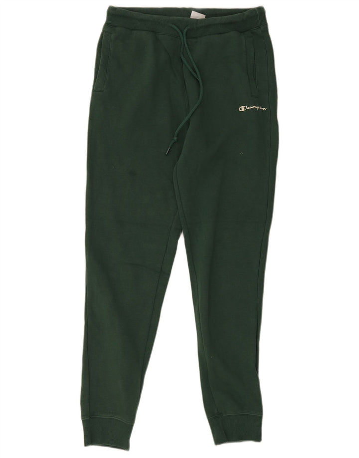 Pantaloni de trening pentru bărbați Champion Pantaloni de jogging Bumbac verde mediu
