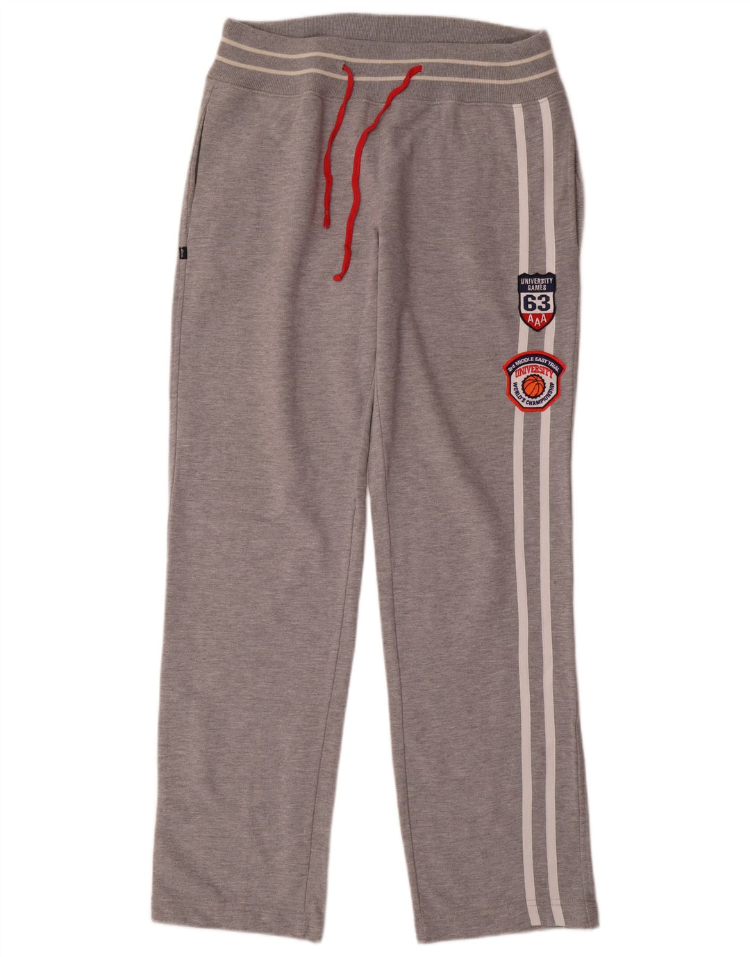 Pantaloni de trening ASICS pentru bărbați, mari, gri, bumbac cu pete