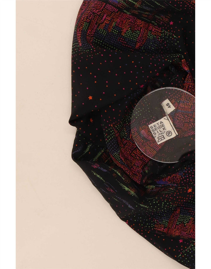 Bluză cămașă cu model abstract pentru femei Oleg Cassini IT 46 mare multicoloră