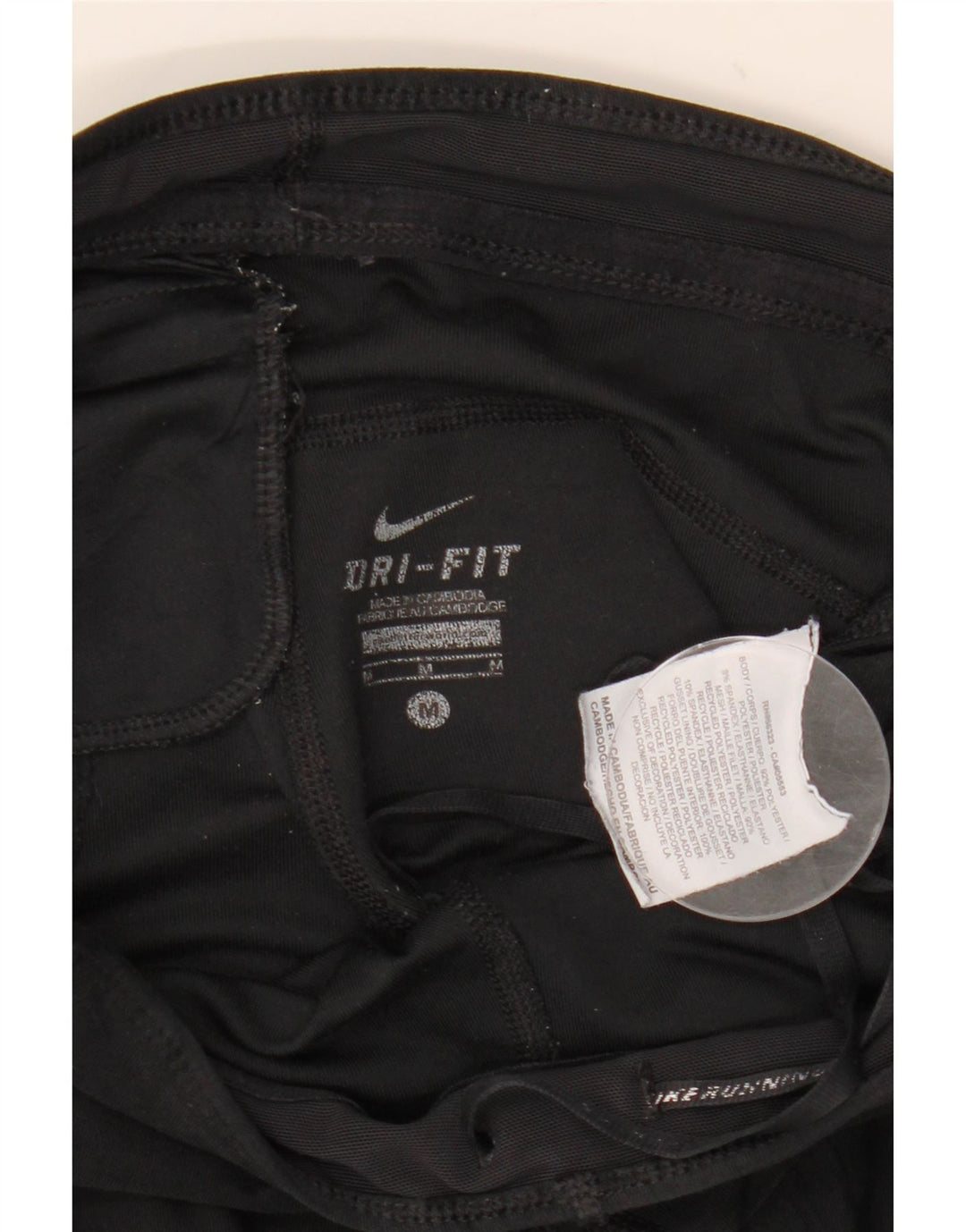 Nike Womens Dri Fit Leggings UK 14 Medium  Black Polyester