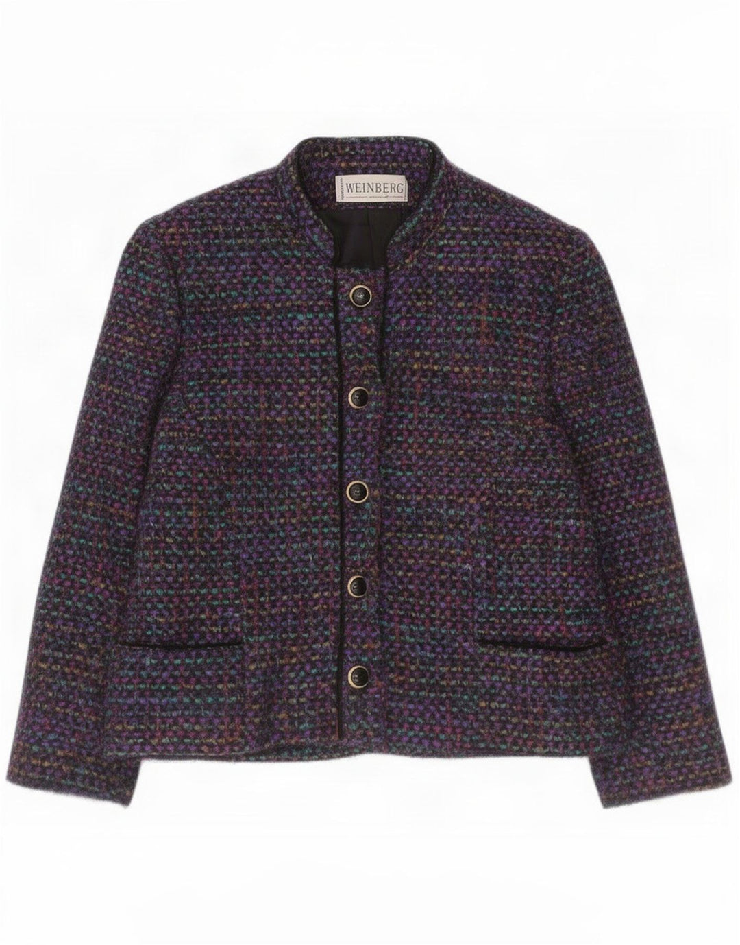 Blazer Weinberg pentru femei cu 5 nasturi, UK 10, mic multicolor, pete