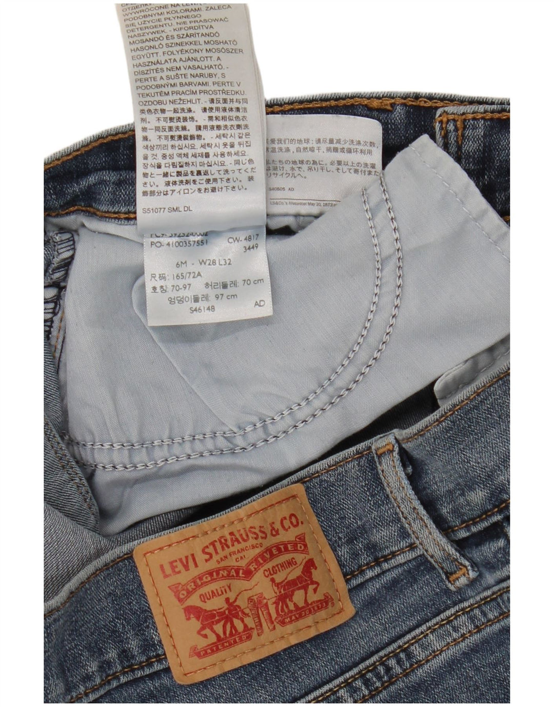 Blugi Levi's Classic Bootcut pentru femei US 6 Medium W28 L32 Bumbac albastru