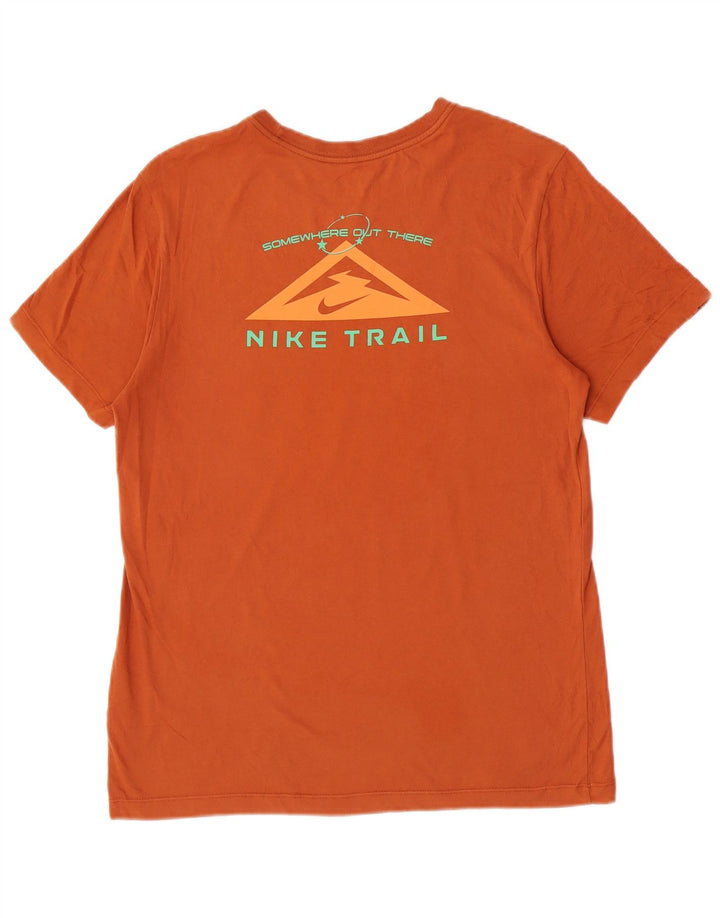 Tricou grafic Nike Dri Fit pentru bărbați Top din bumbac maro mediu