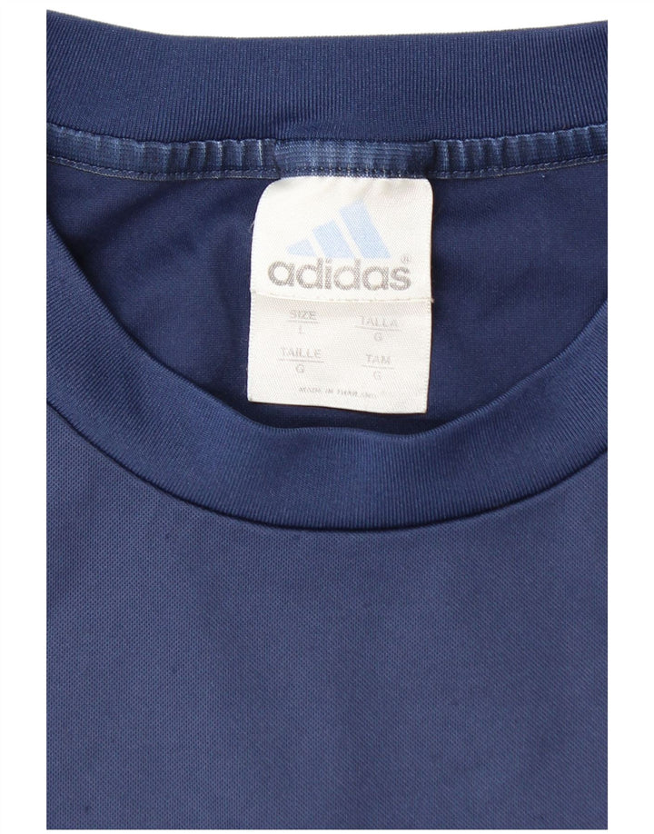 Tricou pentru bărbați ADIDAS Climalite Top mare din poliester bleumarin