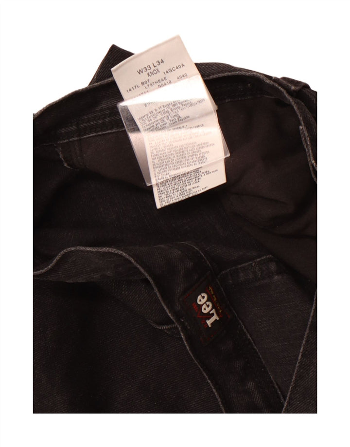 Blugi LEE Knox Straight pentru bărbați W33 L28 bumbac negru