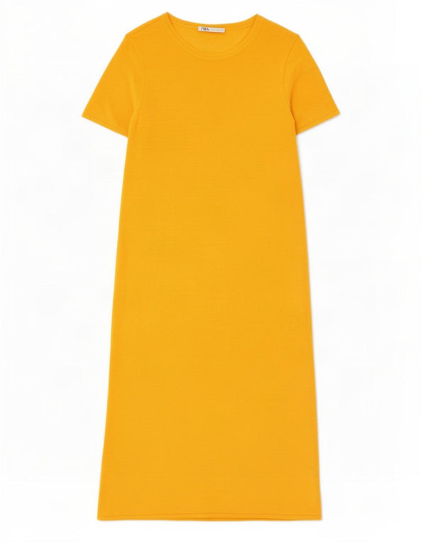 Rochie de pulover cu mâneci scurte pentru femei Zara UK 16 mare portocaliu in
