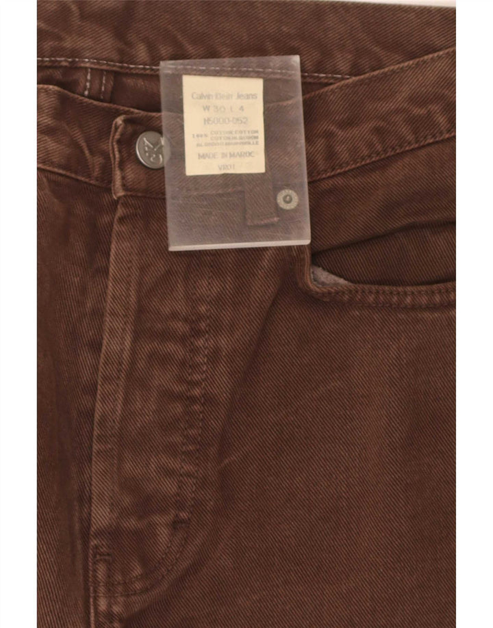 Calvin Klein Blugi drepti pentru bărbați W30 L31 bumbac maro