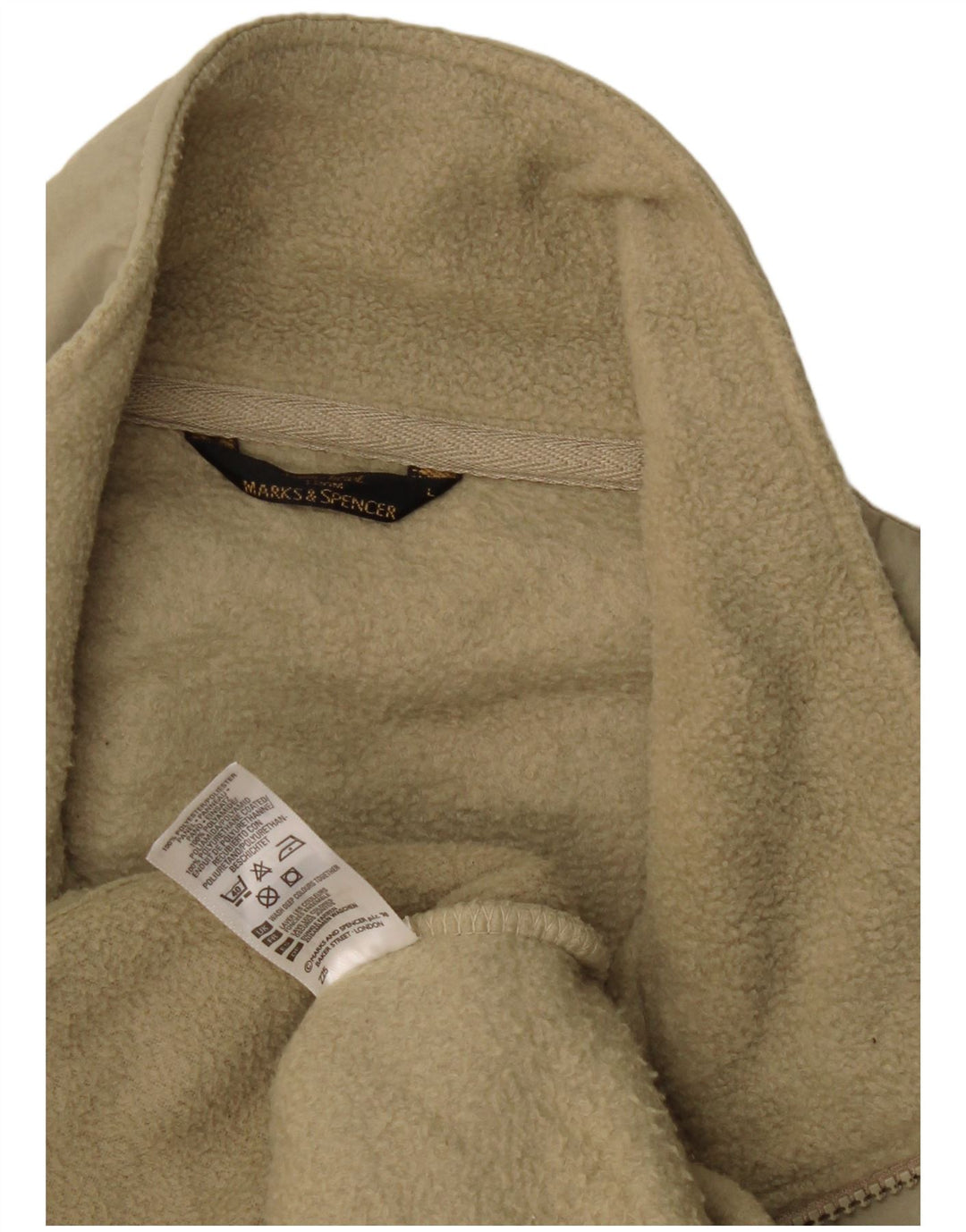 Gilet pentru bărbați Marks & Spencer din fleece UK 40, mare, bej, poliester