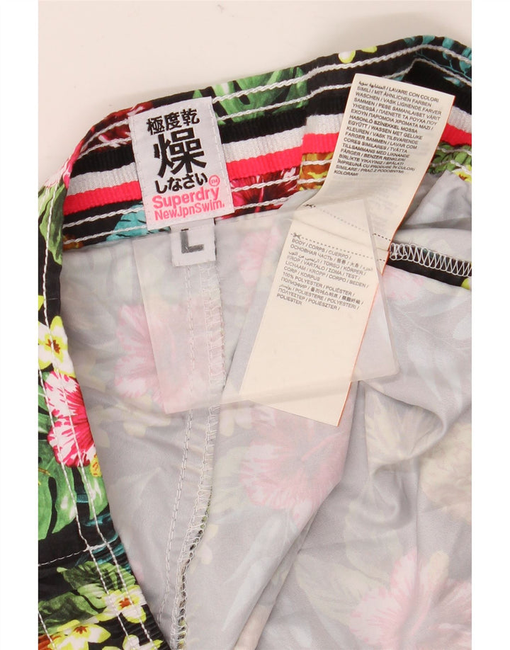 Pantaloni scurți de înot Superdry pentru femei UK 16, mari, multicolore, din poliester floral