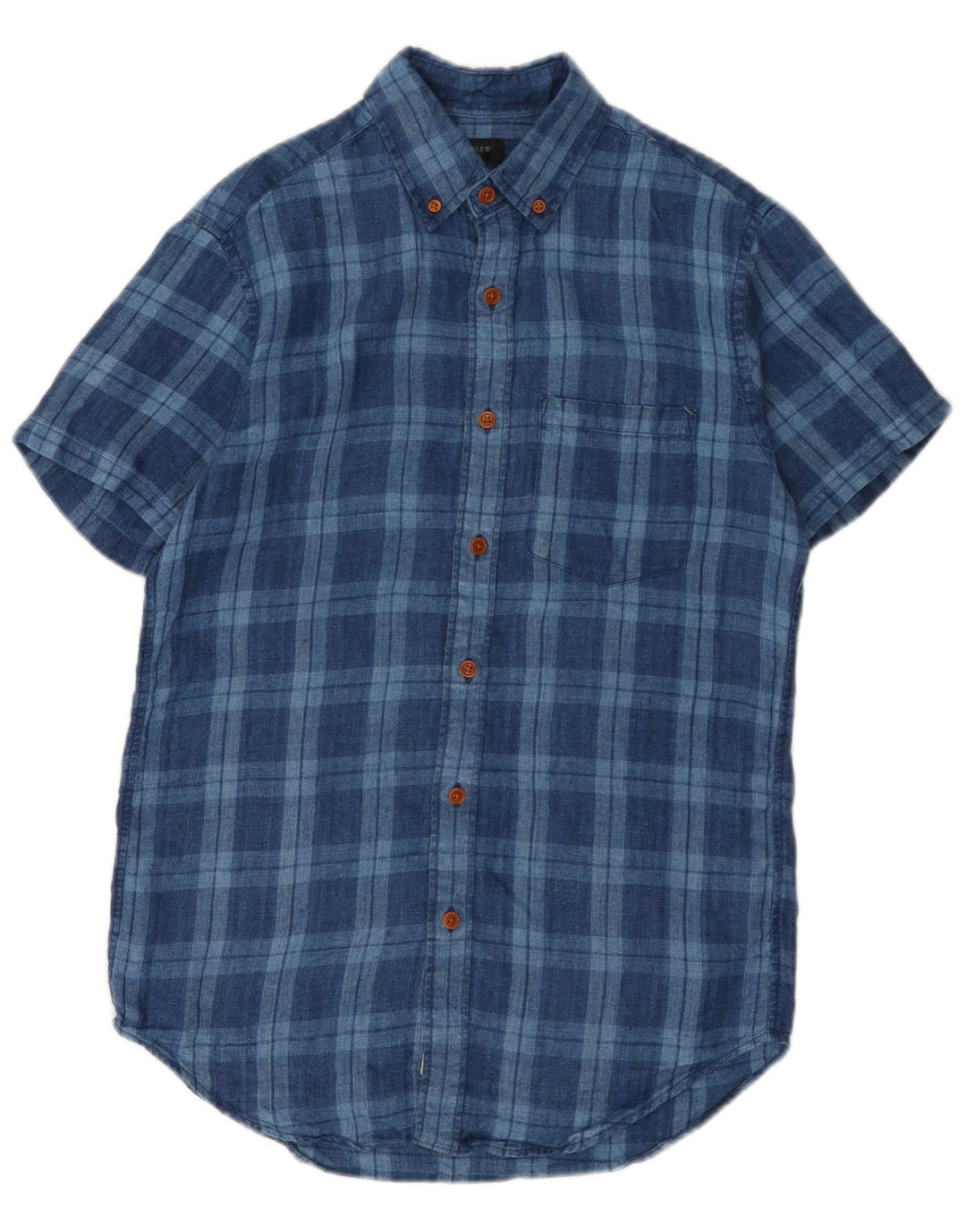 Cămașă cu mânecă scurtă pentru bărbați J. CREW XS Blue Check Line