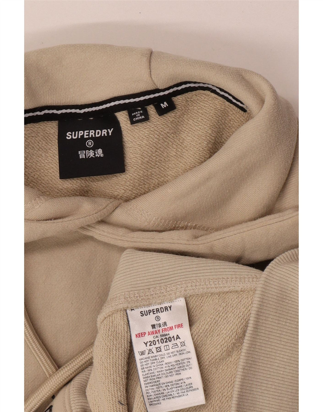 Pulover Superdry pentru bărbați, bumbac, bej mediu
