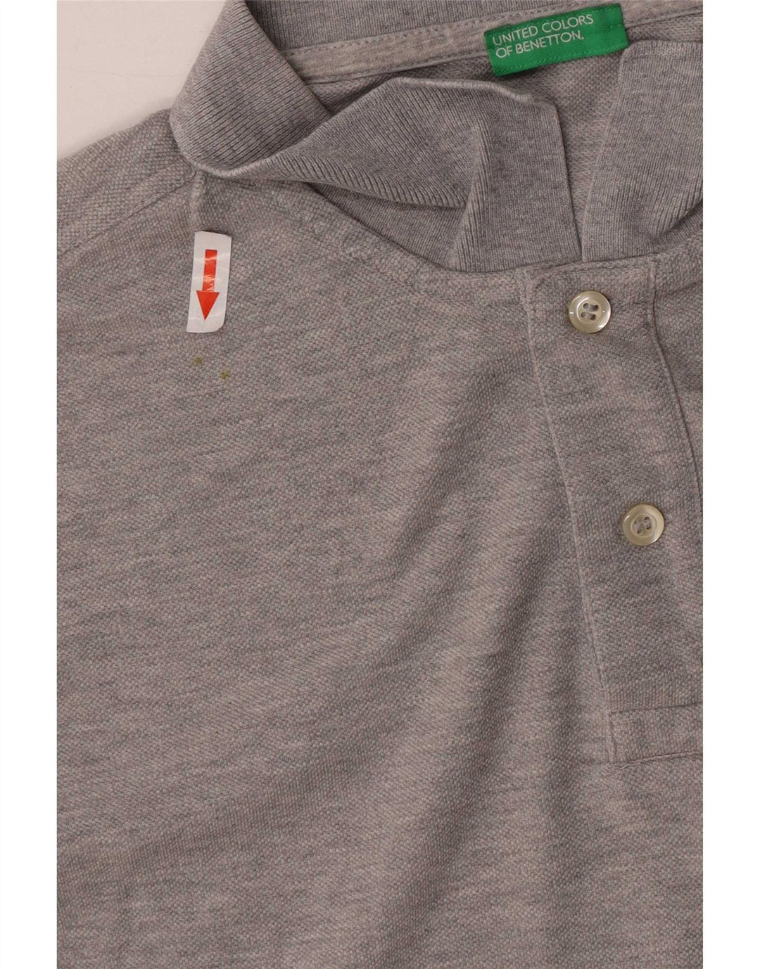 Tricou polo Benetton pentru bărbați, mare, gri, bumbac