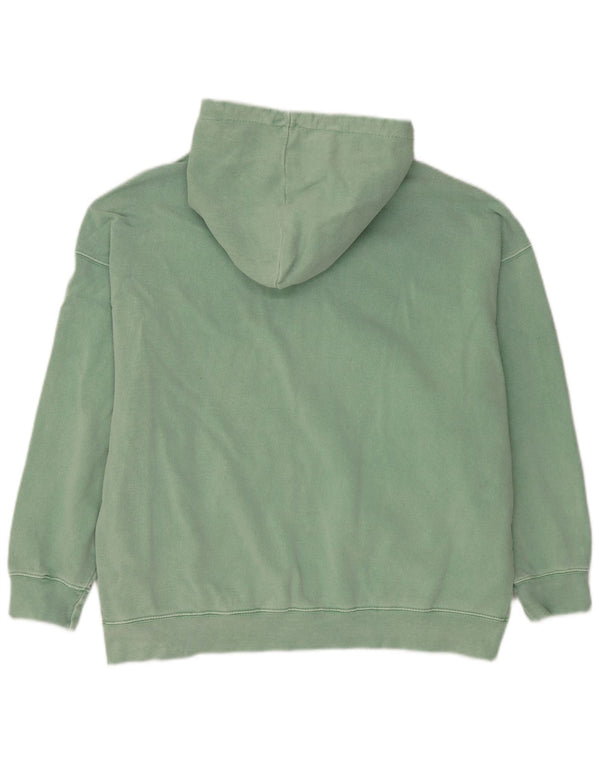 Pulover pentru femei Pull & Bear, supradimensionat, cu fermoar, verde mediu, UK 14