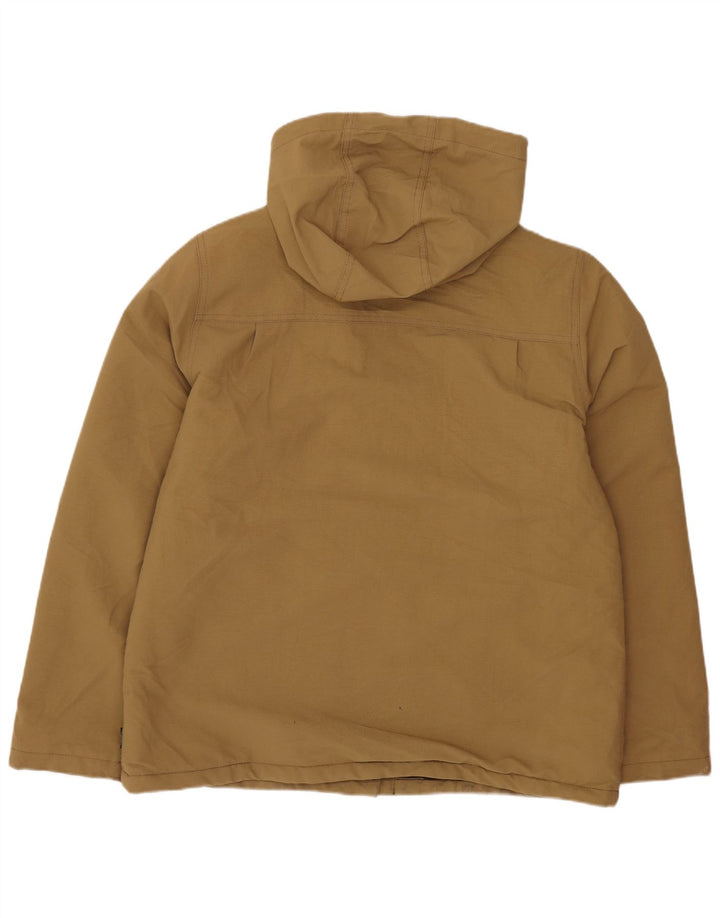 Jachetă utilitare cu glugă supradimensionată Vans pentru femei UK 10 Small Brown Nylon